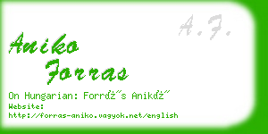 aniko forras business card